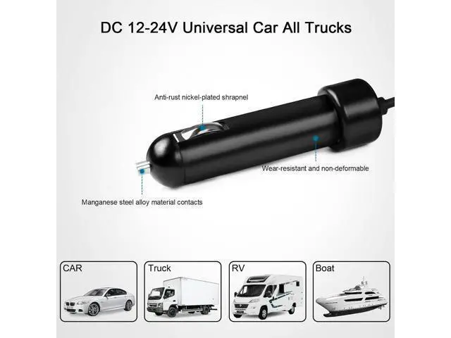 Alt view image 5 of 6 - 12-24V DC 65W USB C Car Charger for Latitude 13 14 15 5430 7210 Precision 3570 XPS 13 Plus Laptop Power Supply HP 65W Car Charger