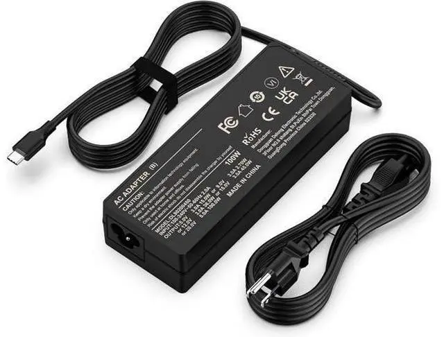 Main image of USB C Laptop Charger 100W USB C Laptop Power Adapter Compatible with Thinkpad Carbon x1 5th 6th Gen IdeaPad 13 720 Y400 Y500 P580 P500