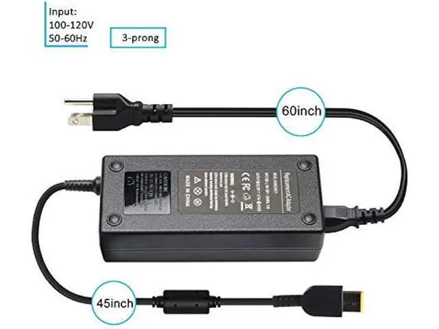 Alt view image 6 of 6 - 135W AC Charger for Lenovo Ideapad Gaming 3 Series 3-15 Yoga Slim 7 9 IdeaPad Y50-70 Y40-70 Y700 ThinkPad T440p T540p T570 W540 Legion Y50 Y520 Y530 135 Watt Laptop Power Supply Adapter Cord