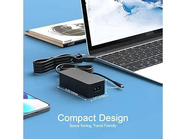 Alt view image 4 of 6 - 65W 45W AC Adapter Replacement for Dell Docking Station D1000 D3100 Ultra HD 4K Triple Display Wireless, Fit for Latitude P75F P75F001, Thunderbolt Dock TB15 K16A K16A001 Laptop Power Supply Cord