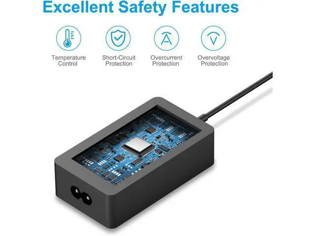 Alt view image 6 of 7 - Charger Compatible with Surface Pro Surface Go Tablet Surface Book Support 65W 44W 39W 36W 24W Surface Laptop Charger