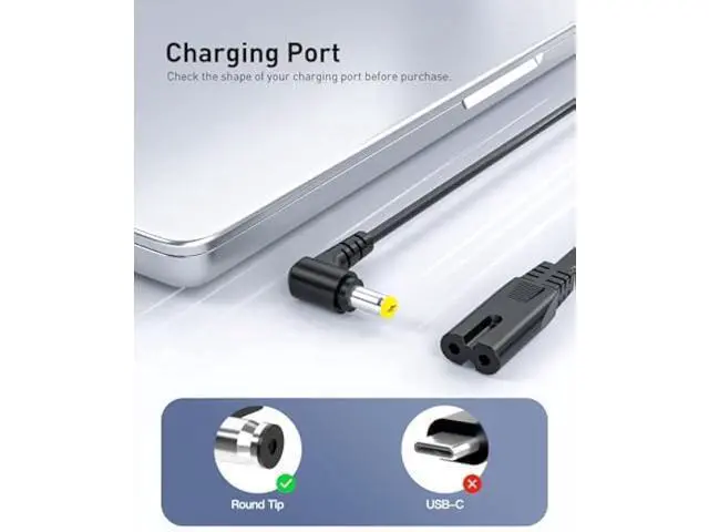Alt view image 3 of 7 - 65W AC Charger Fit for Acer Aspire V 14 V14 V3-472 V3-472P V3-472G V3-472PG A314-21 N17Q1,C22 C24 C22-865 C22-860 C22-760 C22-720 C20-720 Laptop Power Supply Adapter Cord