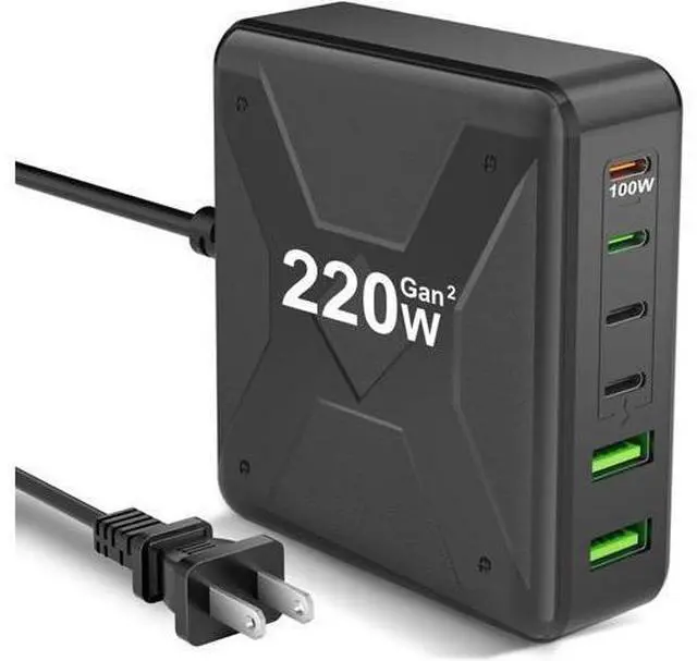 Main image of MacBook Pro/Air USB C Charging Station - 6-Port Fast Charger 100W USB C Laptop Charger for iPad Series iPhone 14/13Pro Max/12 Galaxy Note