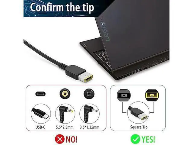 Alt view image 2 of 6 - New Legion 5 Charger,230W AC Adapter Compatible with Lenovo Legion 5 7 5P C7 S7 Y540 Y545 Y740 Y730 Y900 Y910 Y920 Y7000 Thinkpad P73 P53 P72 P52 P71 P51 P70 Laptop Power Adapter Supply