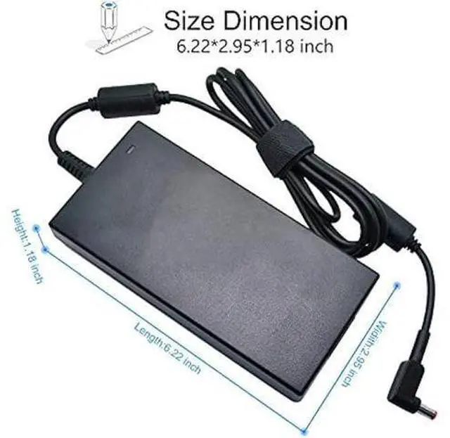 Alt view image 5 of 7 - 180W 19.5V 9.23A AC Charger for Acer Predator Helios 300 G3-573 AN515-52 PH315 N1812 Nitro5 N20C1 N1TC1 V17 VN7-793 PT515-51 G900-757W Laptop Charger with Power Cord