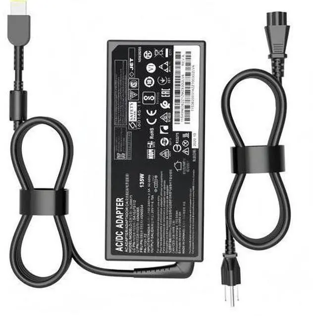 Main image of 135W Charger for Thinkpad X1 Extreme Gen 1 2 3 4 5 4X20E50558 888015027 ADL135NDC3A Laptop Adapter Slim Tip