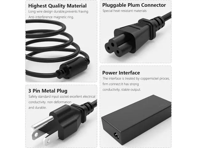 Alt view image 3 of 7 - 135W Charger for Thinkpad X1 Extreme Gen 1 2 3 4 5 4X20E50558 888015027 ADL135NDC3A Laptop Adapter Slim Tip