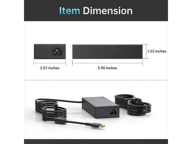 Alt view image 4 of 7 - 135W Charger for Thinkpad X1 Extreme Gen 1 2 3 4 5 4X20E50558 888015027 ADL135NDC3A Laptop Adapter Slim Tip