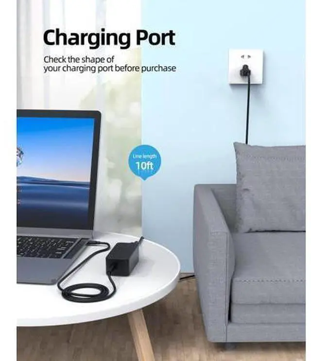 Alt view image 7 of 7 - Fast Chromebook Charger for HP Chromebook Charger - (UL Safety Certified Product) 45W