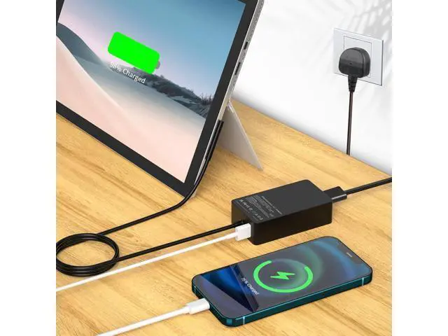 Alt view image 7 of 7 - 102W Surface Book Charger 15V 6.33A Power Supply for Surface Book 3/2/1 Surface Laptop 5/4/3/2 Surface Pro X/9/8/7/6/5th/4/3/2 Surface Go 3/2