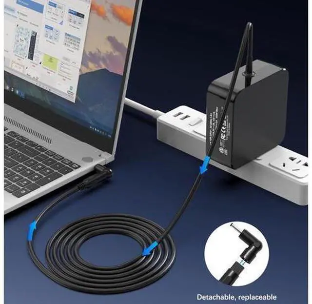 Alt view image 4 of 12 - 100W GaN Universal Laptop & MacBook Charger 13-in-1 Foldable Adapter with USB-C PD Compatible with MacBook Pro/Air HP Toshiba Smart Safety