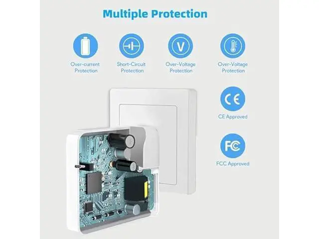 Alt view image 6 of 6 - Charger for MacBook Air 15 13 Inch Mac Book Pro14 Inch M4 M3 M2 M1 from 2025 2024 2023 2022 2021 70W USB-C to Mag 3 Power Adapter Include 6.6FT 5A USB-C to Mag 3 Cable (Original Quality)