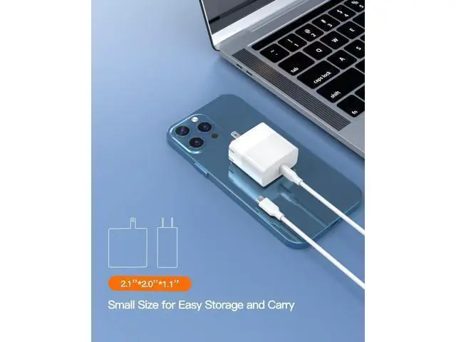 Alt view image 4 of 7 - 30W Charger Fit for MacBook Air Laptop iPad Air 4th Generation Tablet with USB C to C Charging Cable
