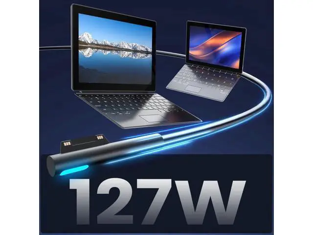 Alt view image 2 of 7 - 127W Surface Book 3 Charger - Fast Charging with USB Port for Surface Book/Laptop/Pro/Go Series