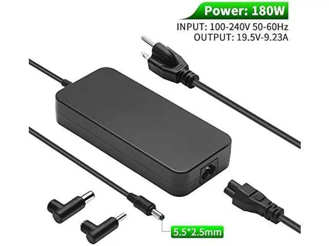 Alt view image 2 of 6 - 180W Laptop Charger For MSI GF63 GF65 GS65 GS66 GF62 GL62 GE62 GS70 GF72 GL72 GF75 GP60 WS65 GS40 GE70 GS63 GS63VR GS43 GS60 GS73 GS73VR GS75 Stealth Apache Thin Phantom Pro Power Adapter Cord