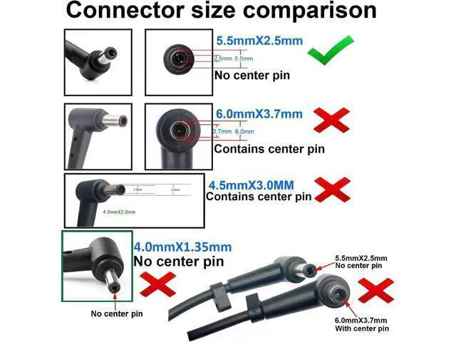 Alt view image 5 of 7 - Original 19V 4.74A 90W EXA1202YH AC Adapter Power Supply Compatible for K53 K53B K53BY K53E Notebook with US Cable