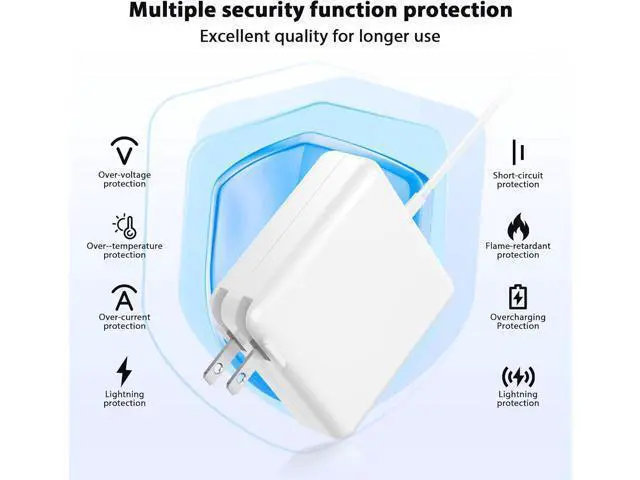 Alt view image 2 of 6 - 85W Charger for MacBook Pro Charger Adapter with Fast Charging Replacement AC 2T-Tip Connector Power Adapter Laptop Charger Compatible with MacBook pro & Air 13 inch-15 inch Retina After Mid 2012