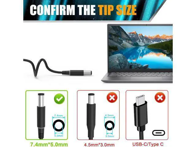 Alt view image 3 of 7 - PA-4E DA130PE1-00 JU012 CM161(Tip 7.4mm) for Inspiron 7559 Charger 130W Laptop Charger 130w AC Adapter Docking Station Power Cord XPS 15(L502x) 17(L702x) Charger