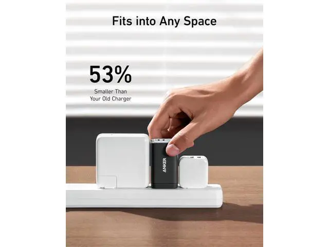 Alt view image 4 of 7 - USB C Charger (Nano 65W) PPS 3-Port Fast Compact Foldable USB C Charger Block for MacBook iPad Pro Galaxy S24 iPhone 16 / 15 and more series