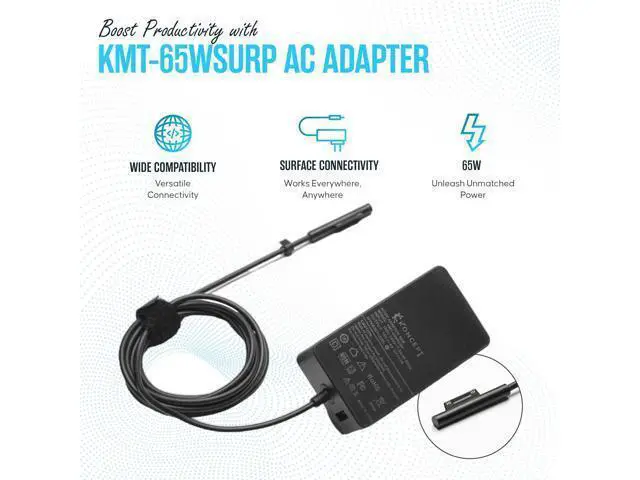 Alt view image 5 of 7 - 65W 15V 4A Surface Pro Laptop Charger - Power Supply AC Adapter 100-240V 50-60Hz for Surface Pro 10/9/8/7/7+/6/5/4/3/X Windows Surface Laptop 6/5/4/3/2/1/Surface Go Tablet Surface Book 3/2/1