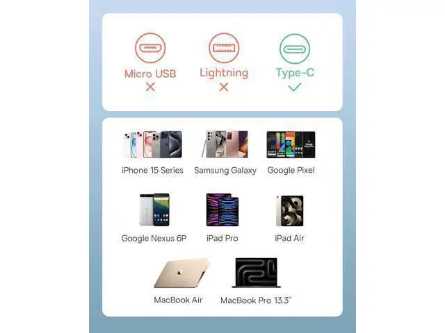 Alt view image 6 of 7 - USB C to USB C Cable, 100W Retractable USB C 5A Fast Charging Cable, 4-Stage Length Preset USB Type C Charger Cord for iPhone 16 15 Pro Plus Pro Max, MacBook, iPad, Samsung S24/S23+ (3.3ft)