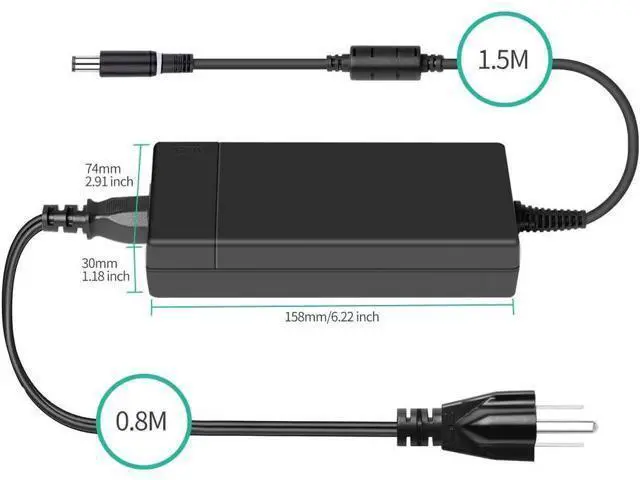 Alt view image 4 of 7 - 180w 19.5V 9.23A AC Laptop Charger Fit for Precision 7510 7520 7530 7540 7550 7560 3530 7730 5530 M4600 M4700 M4800 M6400 M4500 DA180PM111 Laptop Adapter Power Supply Cord
