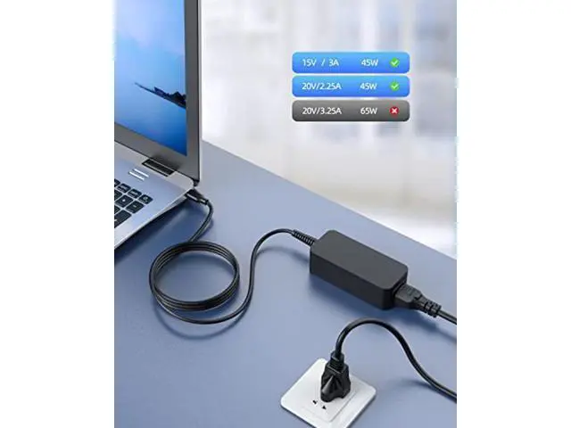 Alt view image 4 of 5 - Chromebook Charger for Lenovo Chromebook, (UL Certified Safety), 45W, USB C, Fast Charger