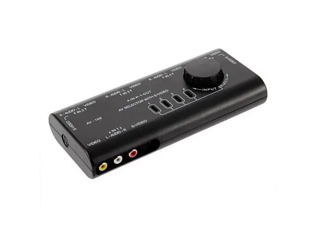 Alt view image 3 of 5 - 4 in 1 Out AV RCA Switch Box AV Audio Video Signal Switcher Splitter 4 Way Selector with RCA Cable For Television DVD VCD TV