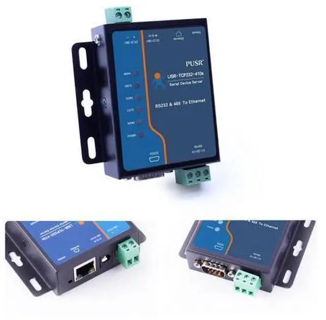 Main image of PUSR Edge Computing RS485 RS232 to Ethernet Modbus Gateway Modbus to ethernet Support MQTT SSL/TLS encryption in HTTP Modbus RTU to TCP USR-TCP232-410S-New