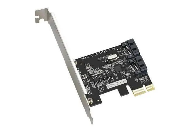 Alt view image 2 of 3 - FOR PCI-E Express SATA2 SATA2.0 3Gb/s 2 Port SATA II Expansion Card JMB362 set Low Profile Bracket