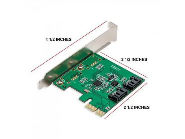 Alt view image 2 of 5 - Lekuo PCIe SATA III 6Gbps 2-Port Hardware RAID Controller Card for RAID 0/1/SPAN