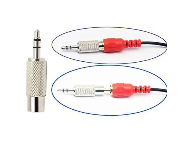 Alt view image 6 of 7 - Rca To 3.5Mm Audio Adapter Metal 3.5Mm (1/8 Inch) Stereo Plug Male To Rca Female Jack Adaptor Connector(Silver)(5 Packs, 3-Pole)