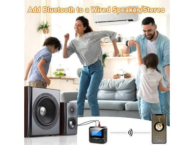 Alt view image 3 of 7 - Bluetooth Receiver for Old Stereo 3.5mm AUX Bluetooth Audio Adapter for Stereo Receiver Wired Speakers Home Theater Amplifier with RCA L/R 3.5mm Jack Low Latency for Music Streaming TF Card Play
