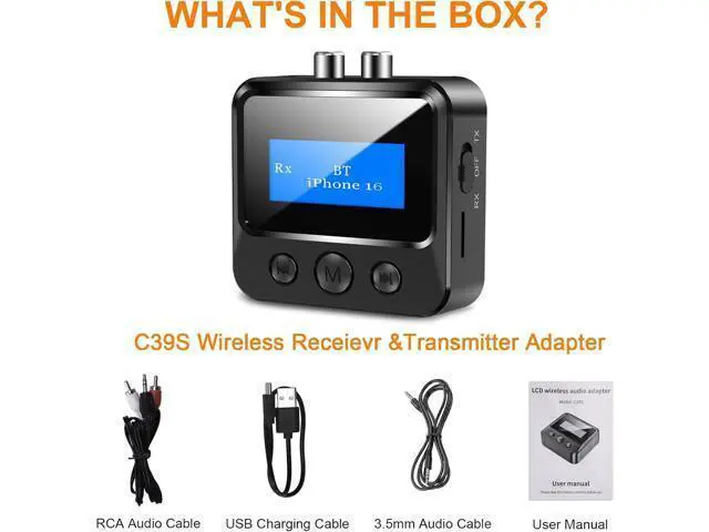 Alt view image 6 of 7 - Bluetooth Receiver for Old Stereo 3.5mm AUX Bluetooth Audio Adapter for Stereo Receiver Wired Speakers Home Theater Amplifier with RCA L/R 3.5mm Jack Low Latency for Music Streaming TF Card Play