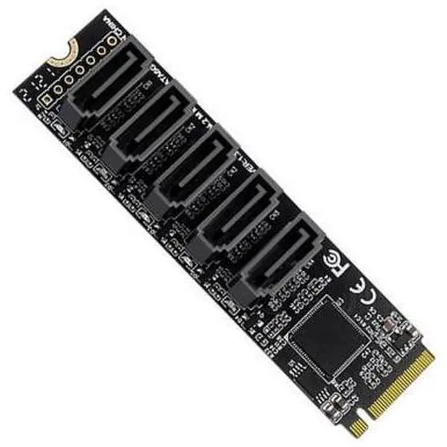Main image of NVME M.2 NGFF M-Key PCI Express to SATA 3.0 6Gbps 5 Ports Adapter Converter Hard Drive Extension Card JMB585 2280