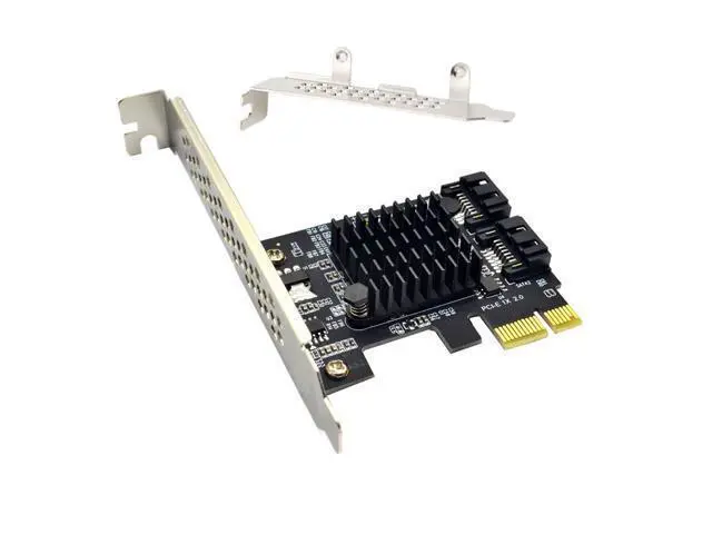 Alt view image 2 of 7 - PCIE PCI-E to 2 Port SATA 1X 4X 8X 16X PCI-E Cards PCI Express to 2 SATA 3.0 2-Port SATA III 6Gbps Expansion Adapter Boards