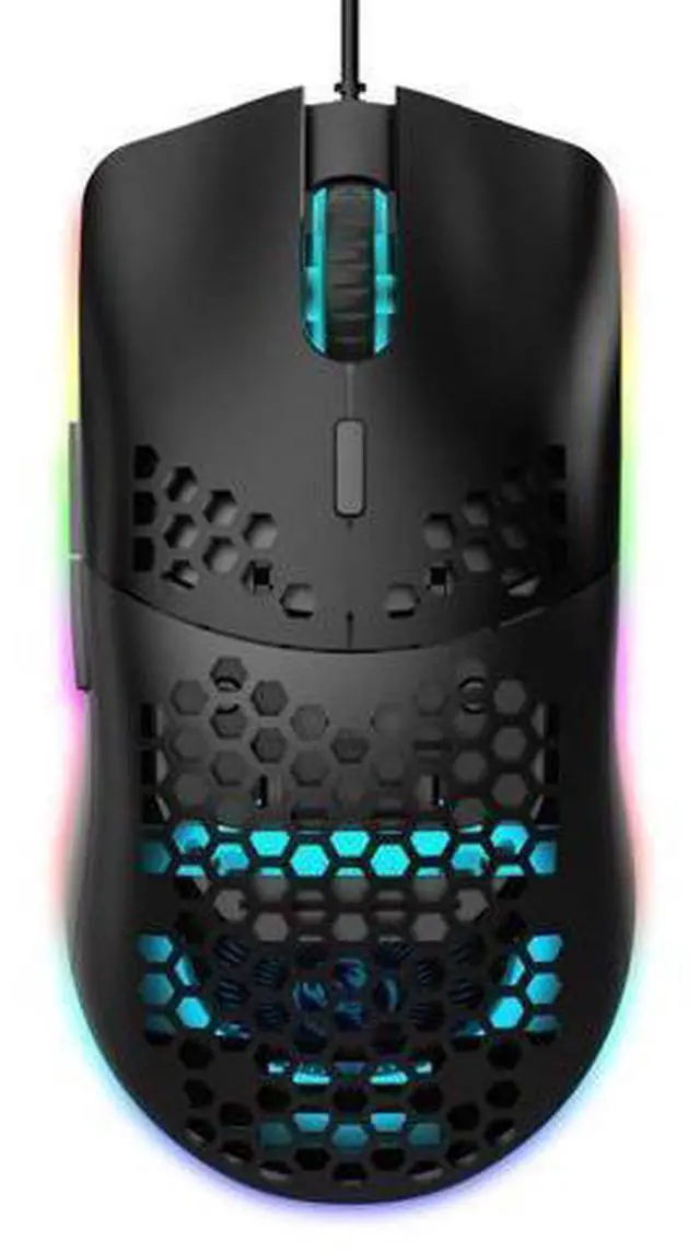 Main image of TROPRO Programmable RGB Gaming Mouse, 6 DPI (1000/1600/2400/3200/4800/6400) 96g Ultra Lightweight Honeycomb Optical LED Wired Mouse with Programmable 6 Keys RGB Marquee Effect Light