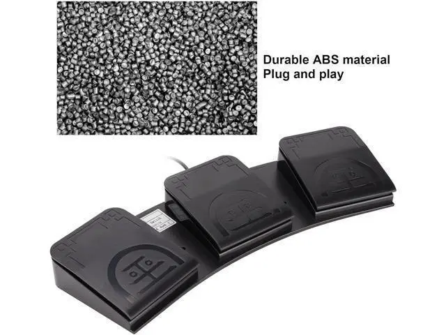 Alt view image 4 of 7 - USB Foot Switch,3 Key PC USB Triple Foot Switch Pedal,Three Button Program Computer Keyboard Mouse Game Action HID Durable USB Foot Pedal,Support MIDI Multifunction Ergonomic Sensitive