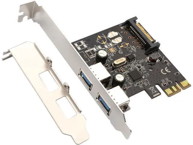 Alt view image 5 of 7 - Syba USB 3.0 PCI-E x1 Adapter Card, 2 External USB 3.0 Type A Ports, Requires SATA Power, Renesas Chipset - SD-PEX20160