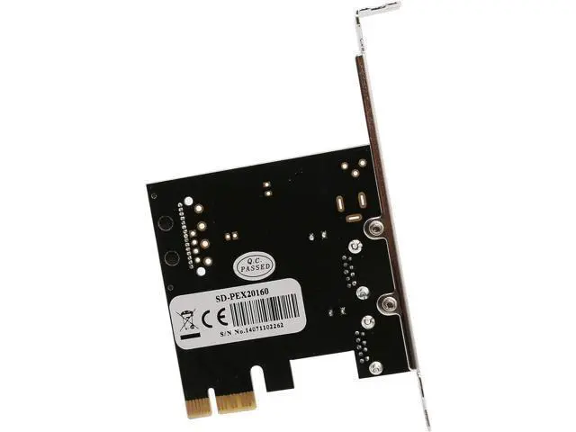 Alt view image 4 of 7 - Syba USB 3.0 PCI-E x1 Adapter Card, 2 External USB 3.0 Type A Ports, Requires SATA Power, Renesas Chipset - SD-PEX20160