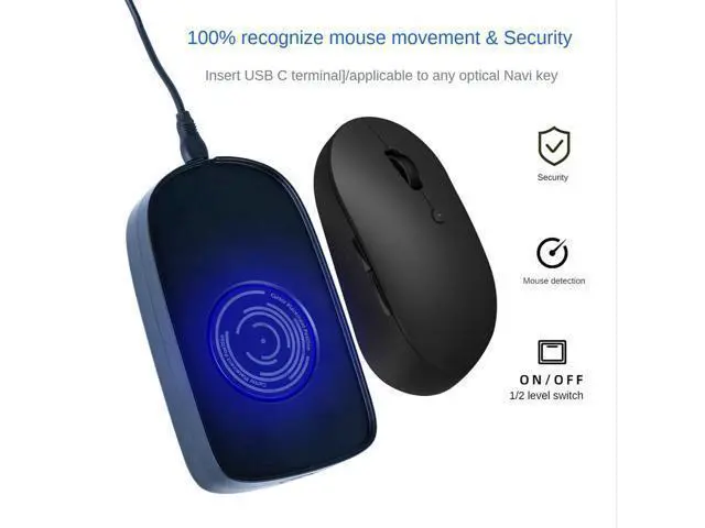 Alt view image 6 of 6 - Mouse Jiggler USB Mouse Mover Mouse Movement Simulator with ON/OFF Switch for Computer Awakening, Keeps PC Active