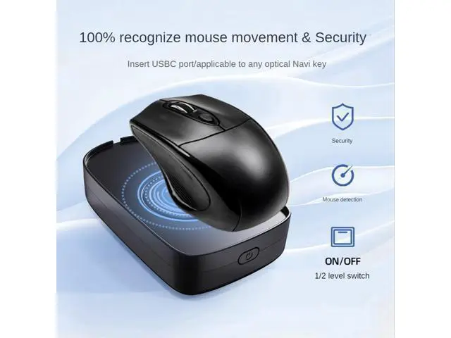 Alt view image 5 of 6 - Mouse Jiggler USB Mouse Mover Mouse Movement Simulator with ON/OFF Switch for Computer Awakening, Keeps PC Active