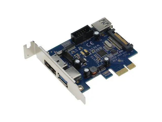 Alt view image 2 of 4 - External USB3.0 Port Power eSATA Port Internal USB 3.0 9pin USB Header PCIe Card With 15pin SATA Power Socket (NEC / Renesas uP