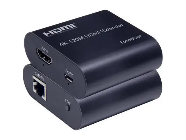 Alt view image 4 of 6 - 4K HDMI Extender over Single Rj45 Cat5e/6 Cable 120M with Audio 1080P 60M HDMI Ethernet Extender with EDID for PC Laptop PS4 TV(USB Power Cable)(1080P 60M)