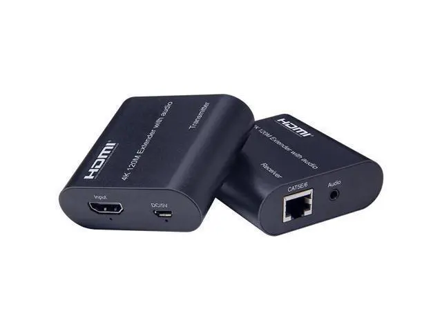 Alt view image 5 of 6 - 4K HDMI Extender over Single Rj45 Cat5e/6 Cable 120M with Audio 1080P 60M HDMI Ethernet Extender with EDID for PC Laptop PS4 TV(USB Power Cable)(1080P 60M)