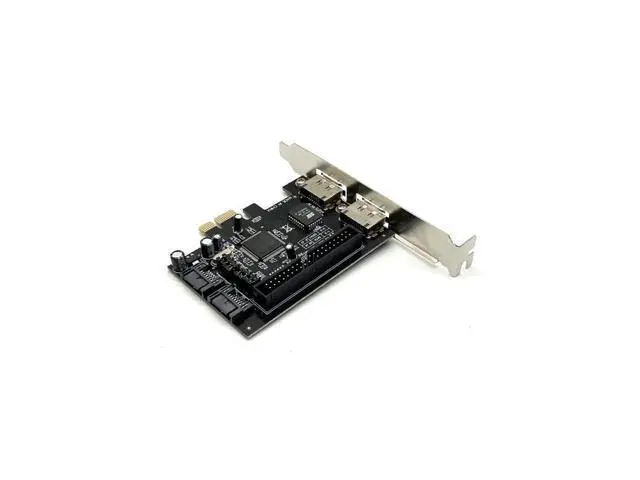 Alt view image 3 of 6 - Weastlinks 2 Port SATA IDE PCI-e Adapter Card PCIE to SATA IDE eSATA x2 Combo Adapter Converter RAID Controller Card Chip JMB363