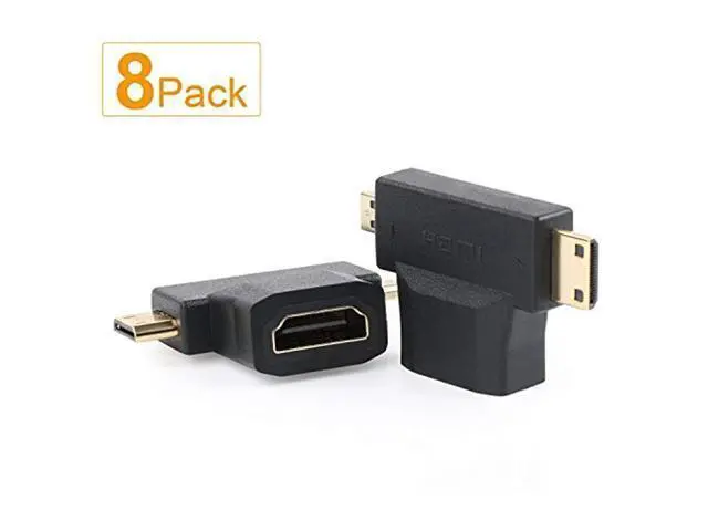 Alt view image 2 of 6 - Micro HDMI to HDMI Adapter|HDMI to Mini HDMI Adapter|Micro HDMI to Mini HDMI Adapter,Mini and Micro HDMI to HDMI 2 in 1 T HDMI Coupler-8Pack