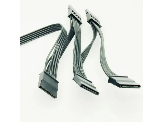 Alt view image 2 of 3 - 10PCS SATA Power Cable for HDD 15Pin SATA male to 5-ports SATA female SATA Computer Hard Drive Cable HDD Cage Caddy Power Cable