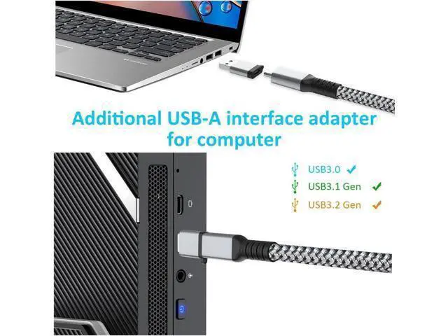 Alt view image 4 of 7 - Link Cable 16FT VR Cable Compatible with Meta Oculus Quest 2/Quest 3/Pro Pico, Nylon Braided Accessories and Gaming PC Steam VR, USB 3.0 Data Transfer Type C Cable, for VR Headset