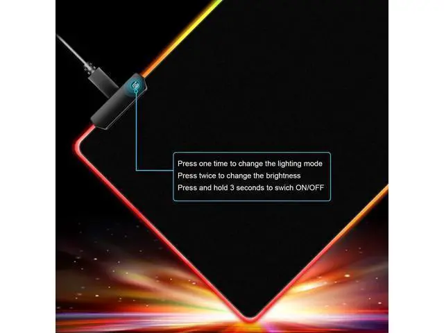 Alt view image 3 of 6 - RGB Mousepad Led Mouse Pad Large Mouse Pad Led and Big Mouse mat